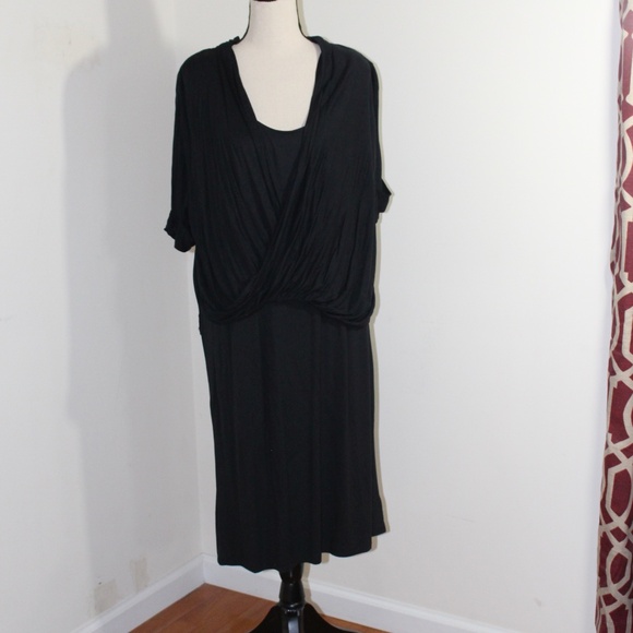 H By Halston, Drape Knit Twist front sheath dress - Picture 2 of 13